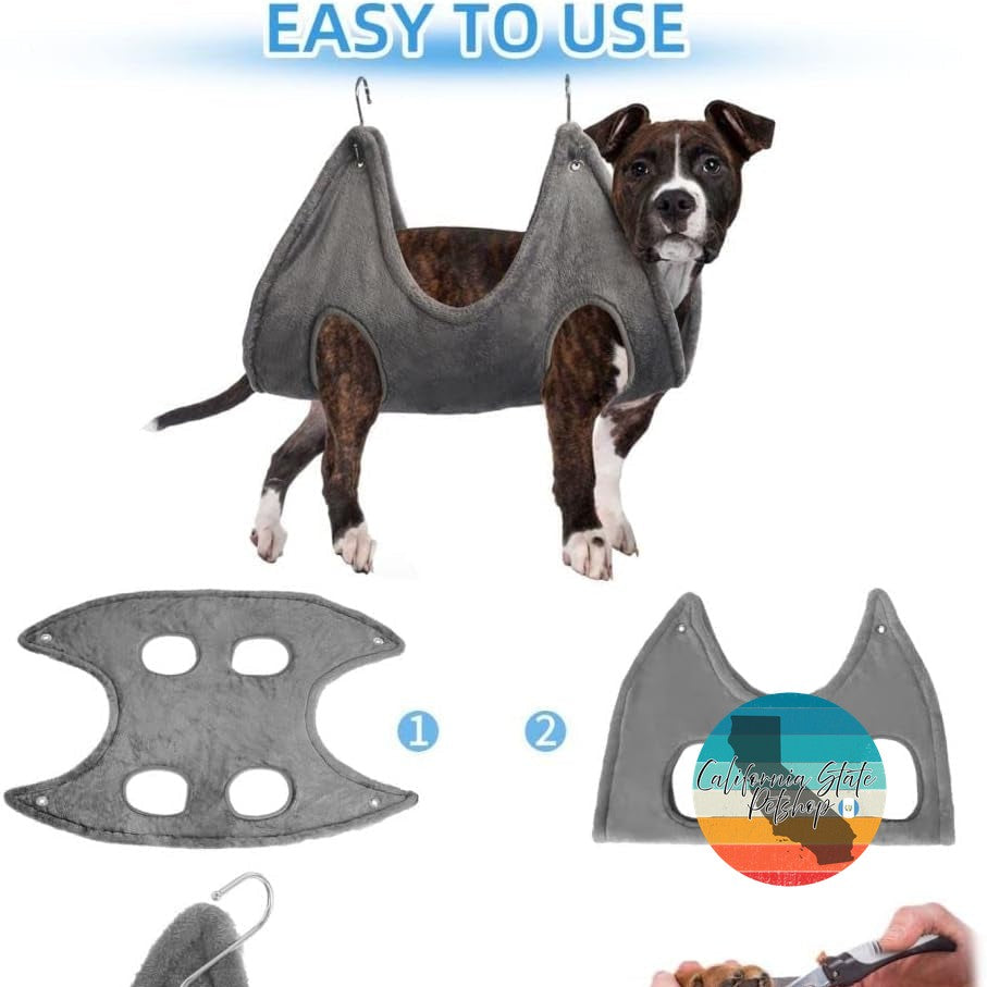 Pet Grooming Hammock Harness for Nail Trimming, with Nail Clippers, Nail File, Comb,Breathable Dog Grooming Hammock Restraint Bag, Dog Grooming Sling Helper for Large Dogs Nail Trimming/Clipping